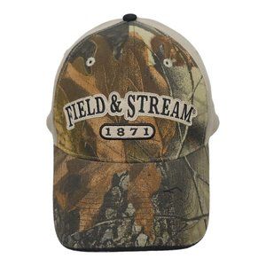 Field And Stream 1871 Camo Strapback Cap Trucker Baseball Camouflage Khaki Hat